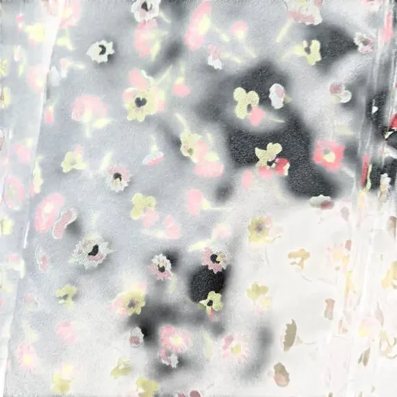 Abercrombie & Fitch Women's XL Y2K Style Chic Floral Ruche Satin Blouse Black - Picture 7 of 9